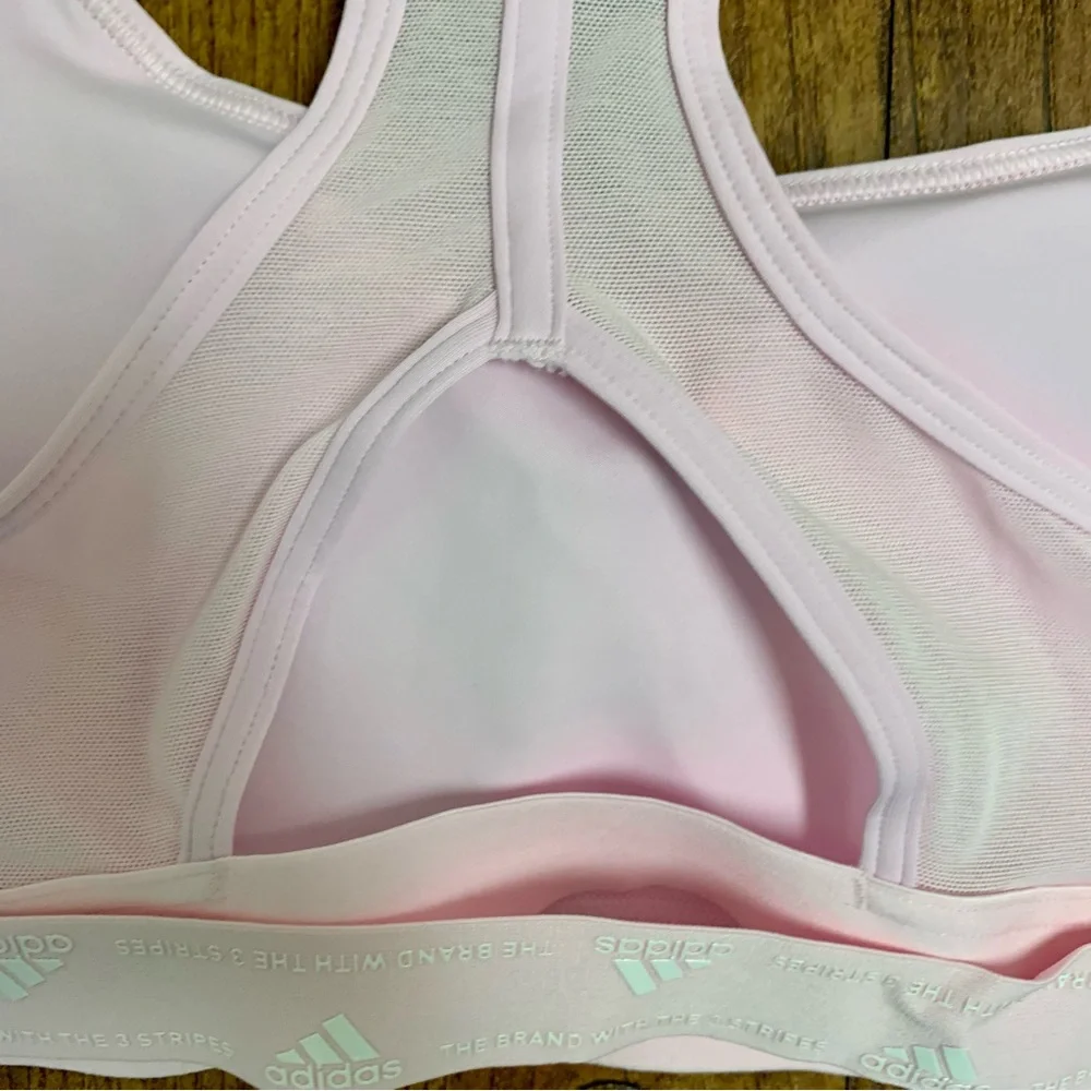 NWOT Pink Adidas Sports Bra - Picture 3 of 9